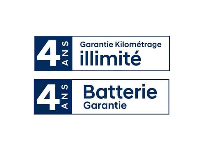 Garantie 4 ans kilométrage illimité et garantie 8 ans de la batterie par Hyundai